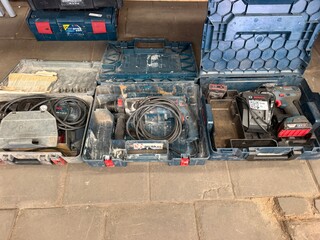 3x Bosch Professional elektrisch gereedschap in koffer